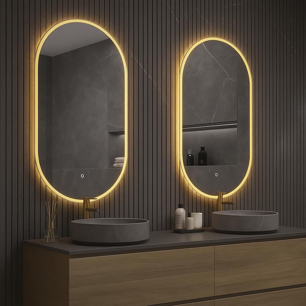 Espejo de baño con luz LED Dili 50x90