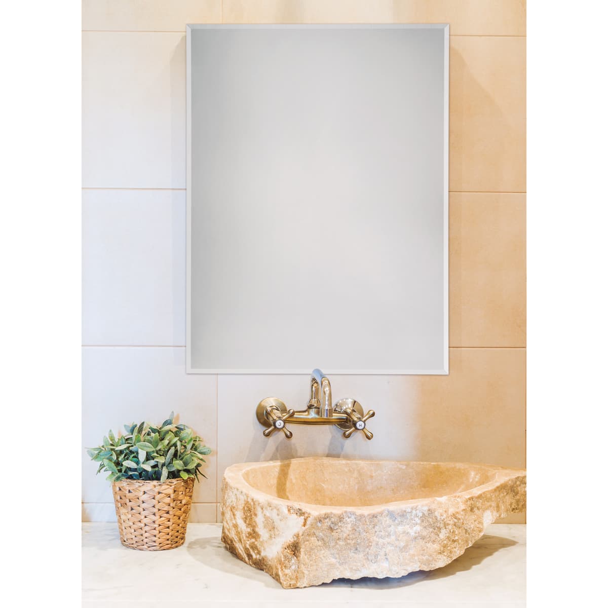Espejo rectangular B-906 con luz LED en ba&ntilde;o