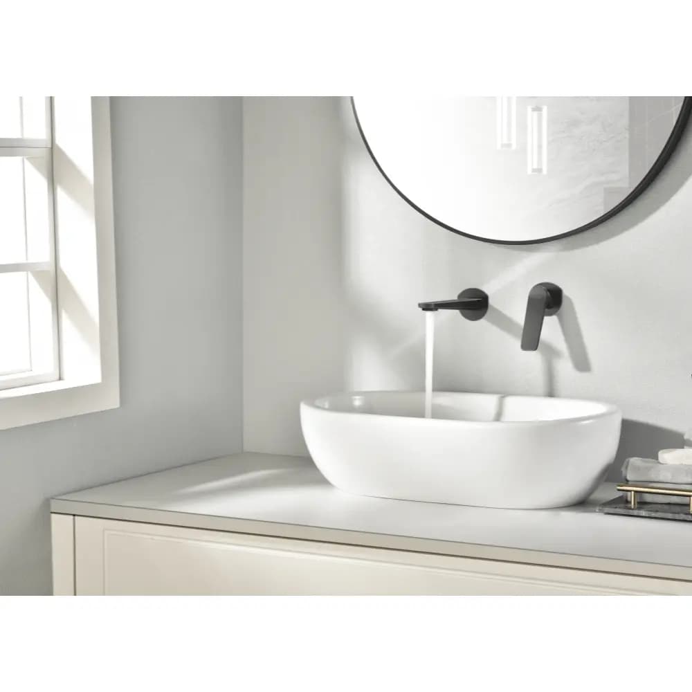 Monomando lavabo empotrado Napoles negro mate / GLN047/NG