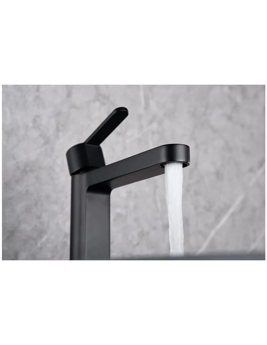 Monomando lavabo Roma negro mate / BDR001-1NG
