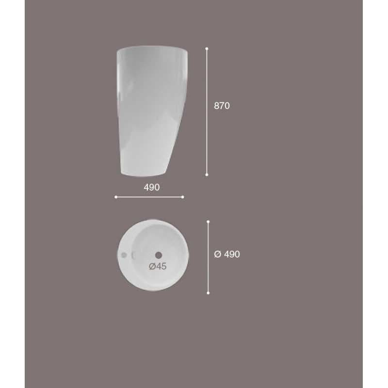 Lavabo Pedestal de Ceramica PIETRO