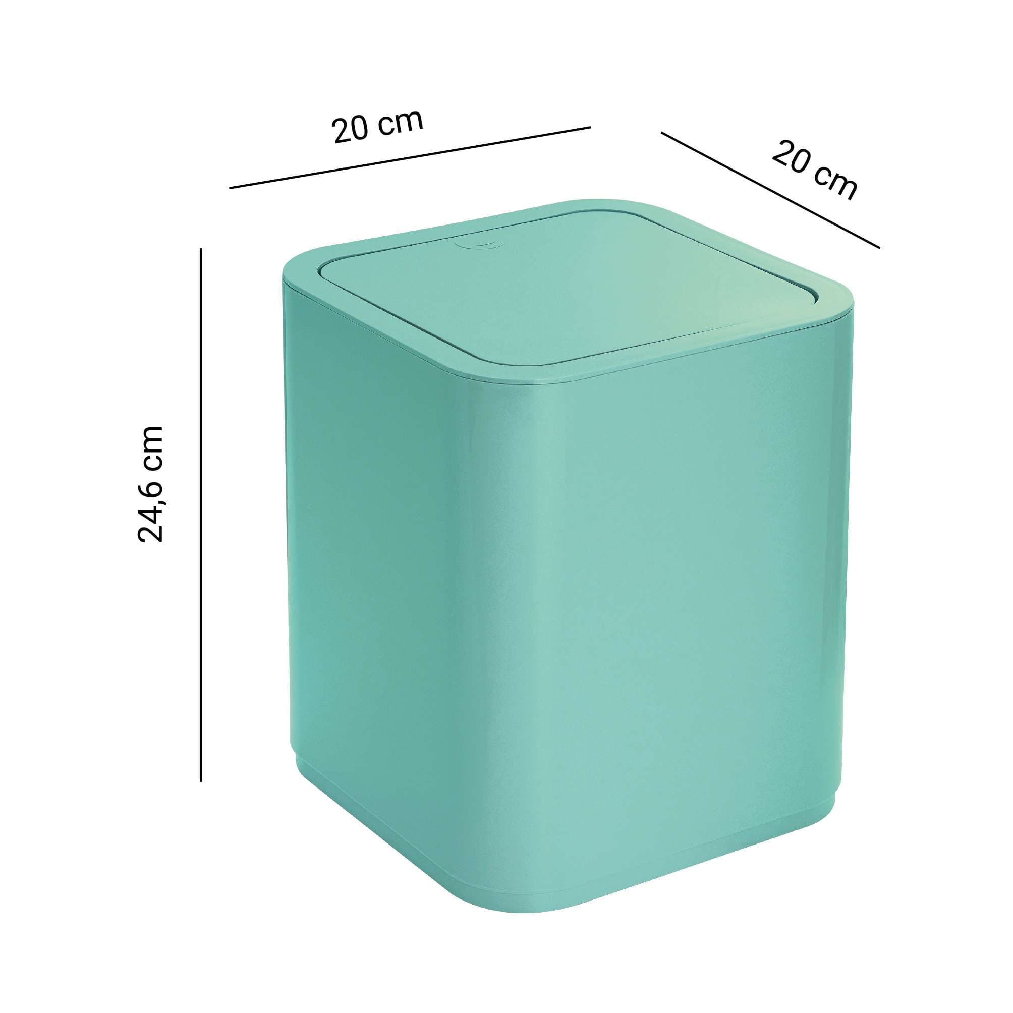 PAPELERA 8 lt SEVENTY AGUAMARINA