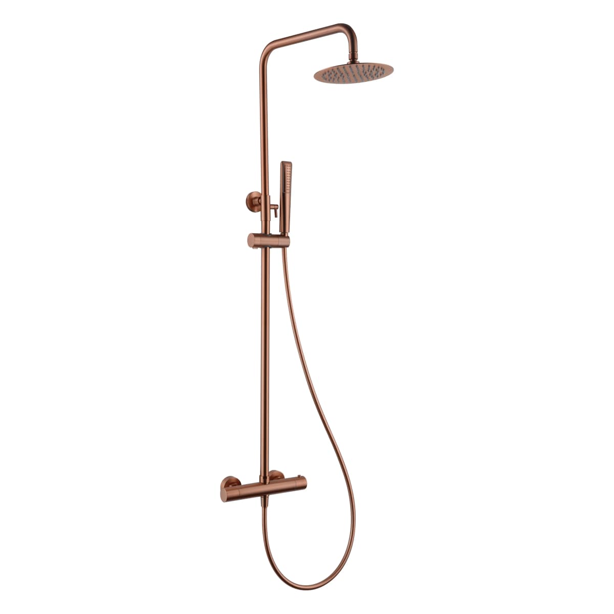Conjunto de ducha termostático Napoles oro rosa cepillado