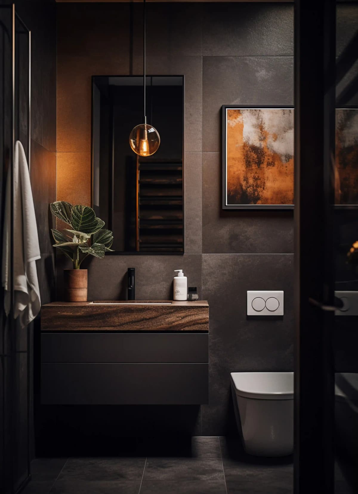 Baño pequeño con estilo moderno