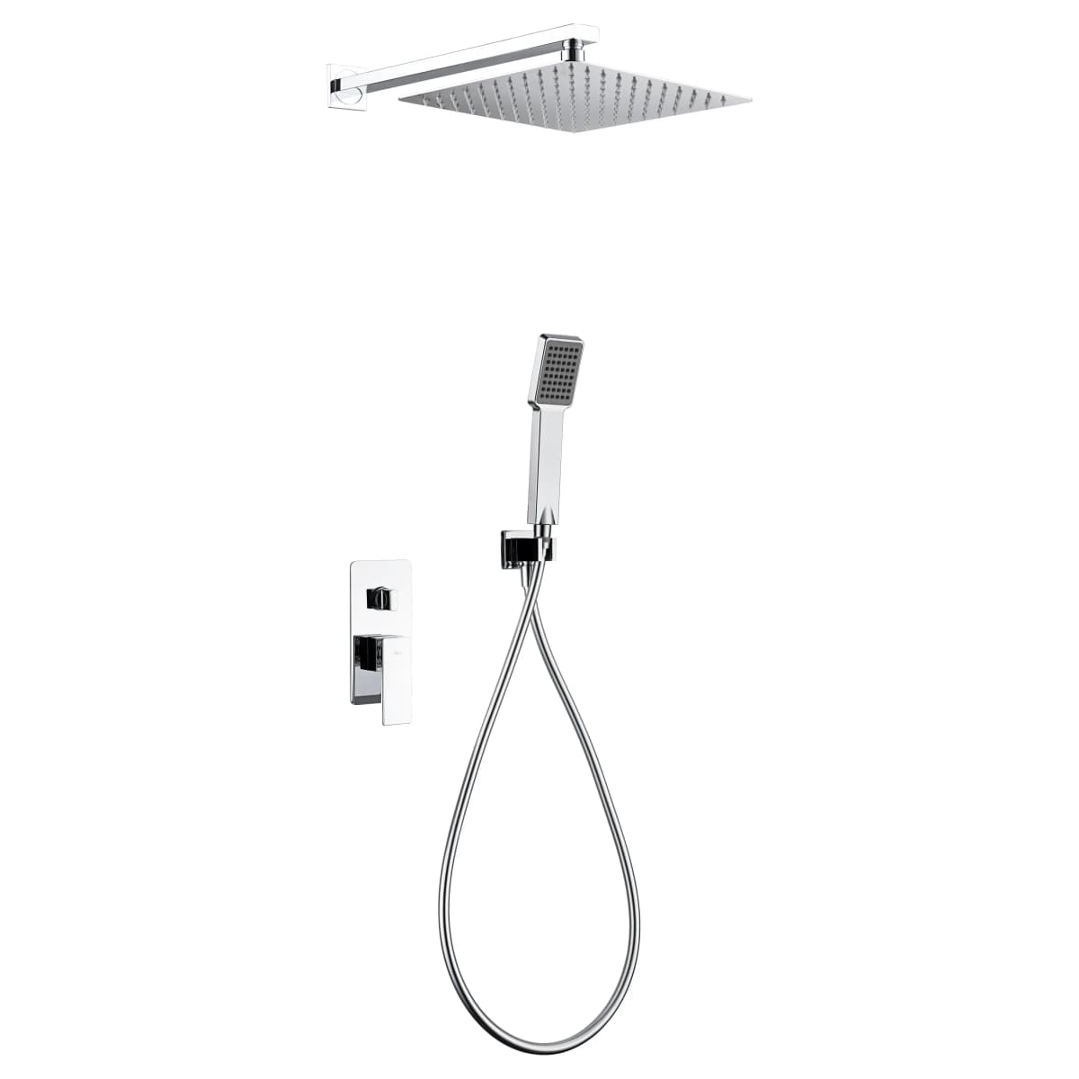 Conjunto ducha empotrado monomando Pisa cromo