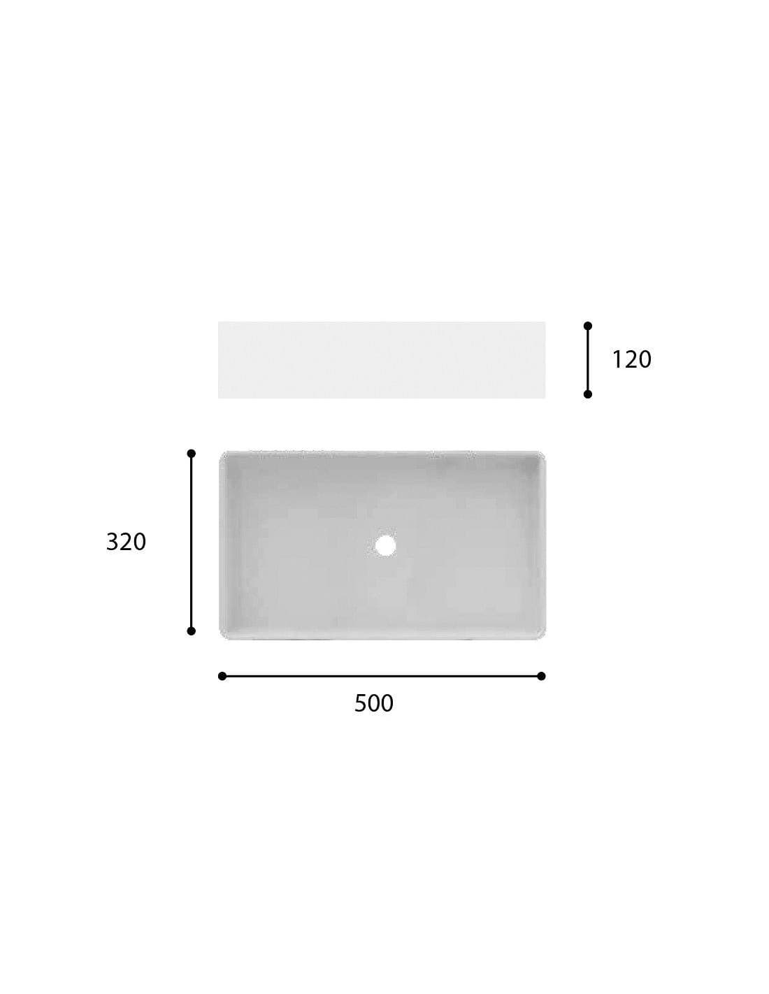 Lavabo Cerámica Kariba 50 cm