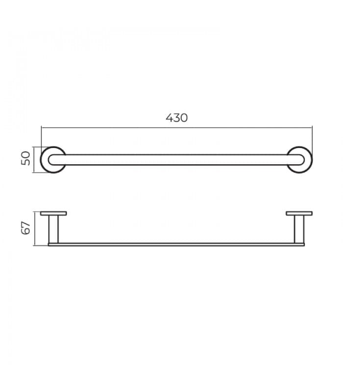 Toallero acero S.316 Practic 40