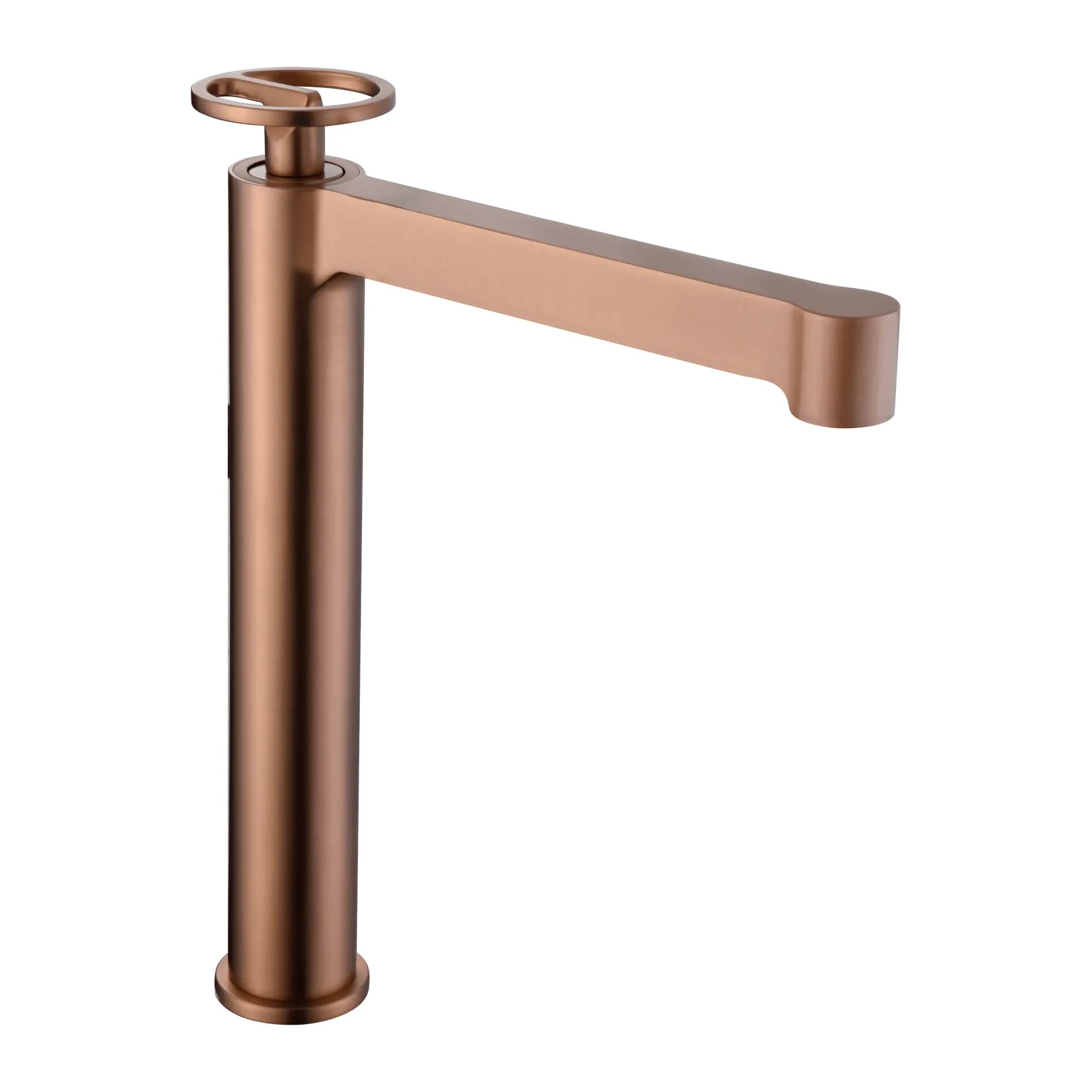 Monomando lavabo caño alto Olimpo oro rosa cepillado / BDC033-3ORC