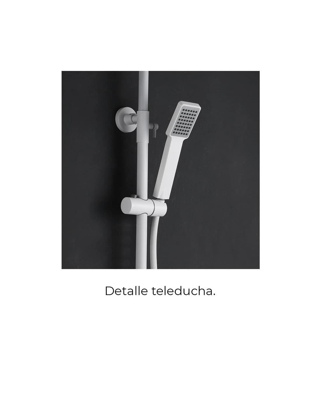 Conjunto de ducha
  monomando  Art blanco mate / BDAR025/BL