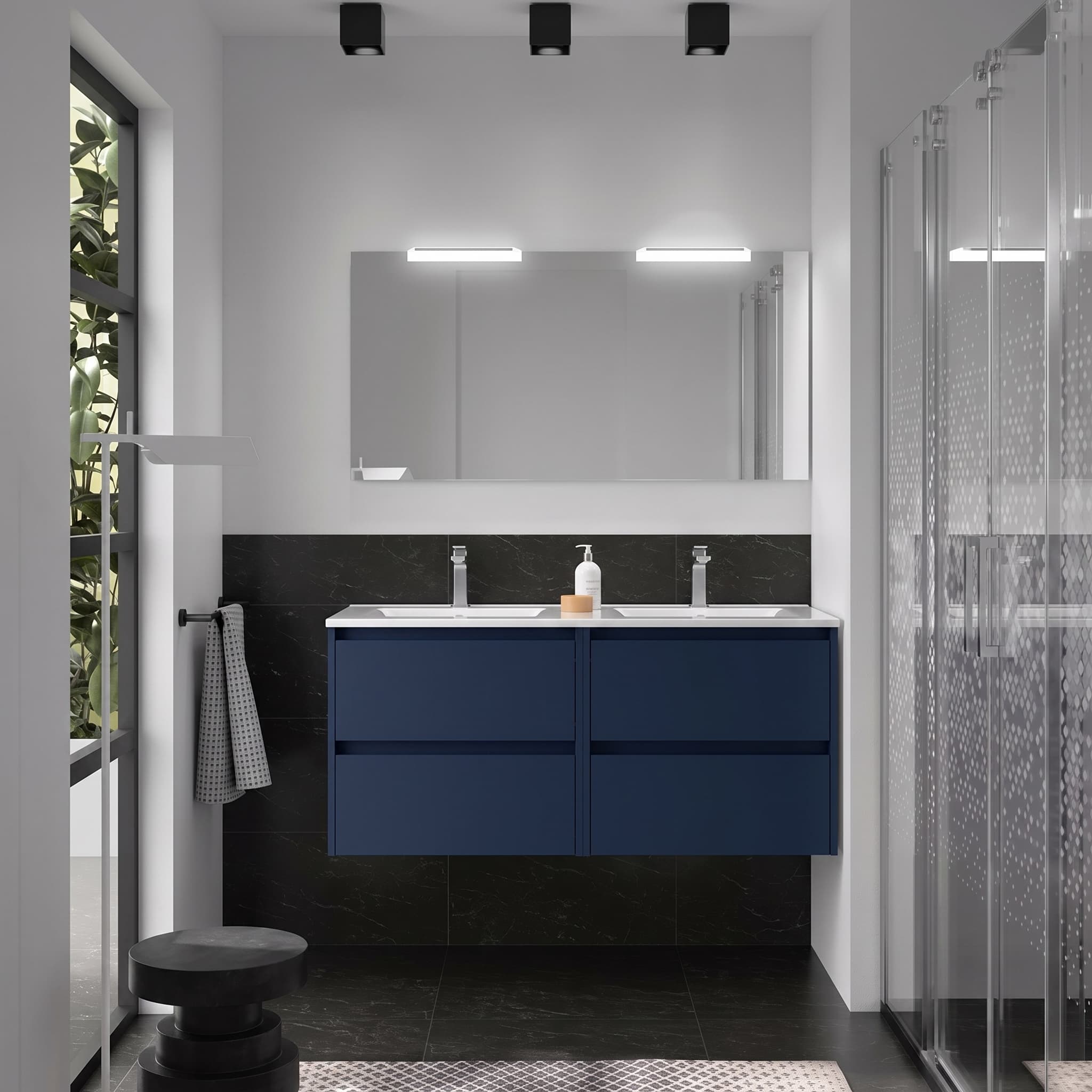 Mueble baño suspendido Noja 4C de Salgar 120-140