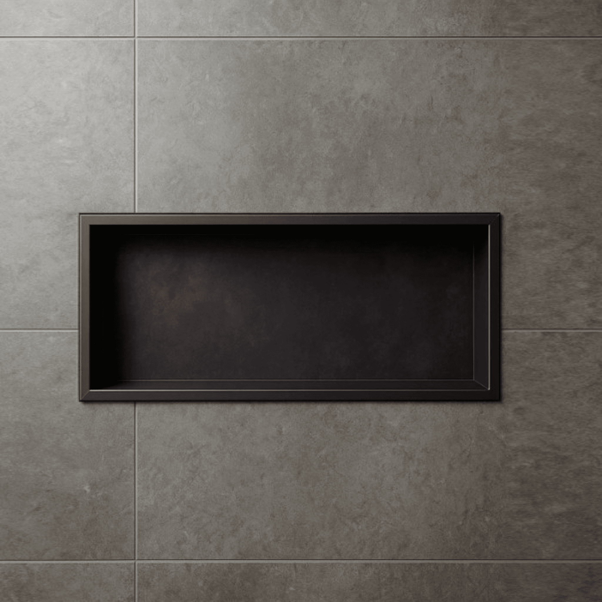 Hornacina para baño rectangular Black gun metal Pacific