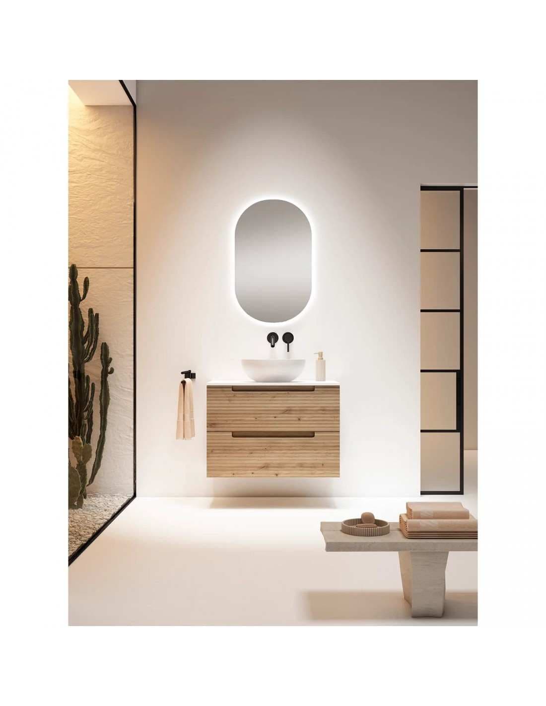 Mueble baño suspendido Kyoto Laminado de Visobath 60-80-100-120 TOP