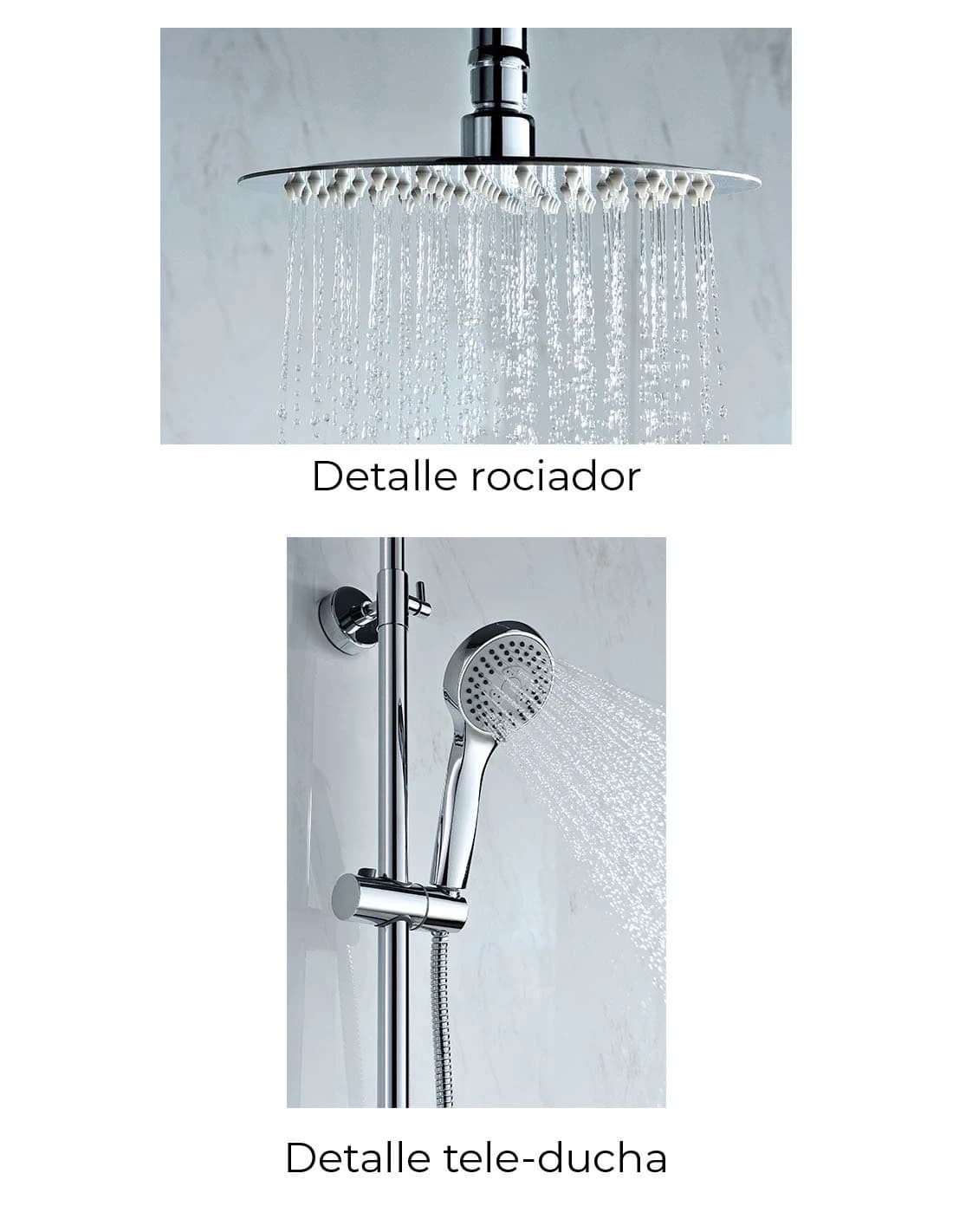 Conjunto ducha monomando Roma Cromado / BDR001