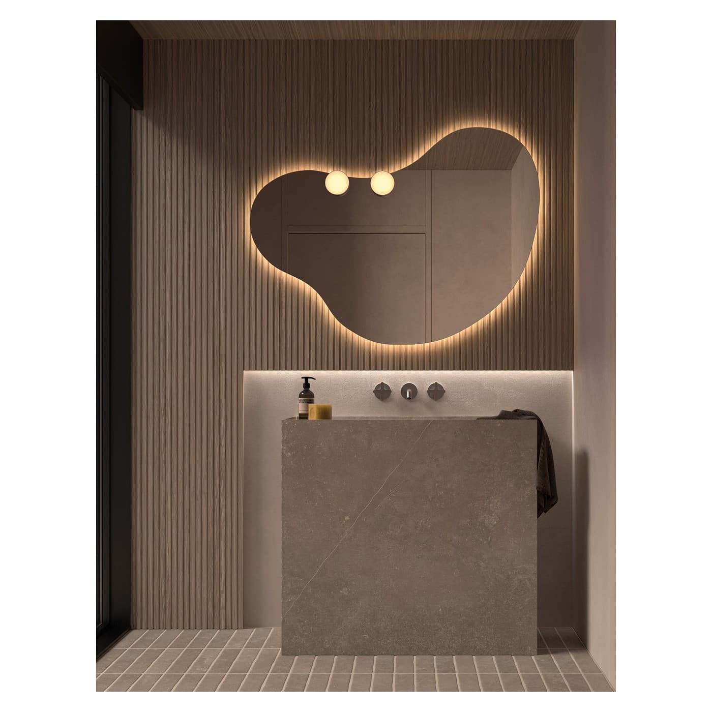 Espejo de baño LED Eisleben de DYLED Standard / Personalizable, 100-120 cm