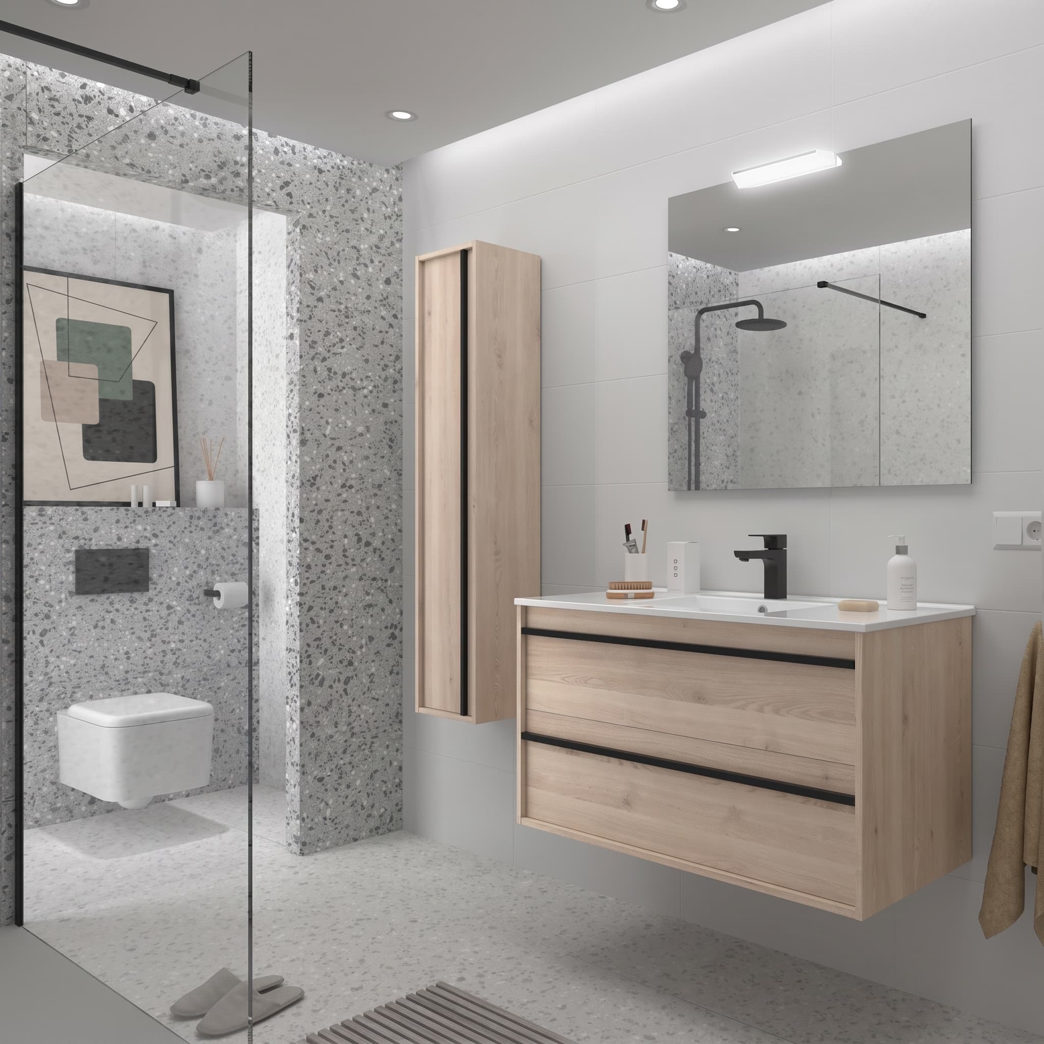 Mueble baño suspendido ATTILA de Salgar 60-70-80-100 (copia)