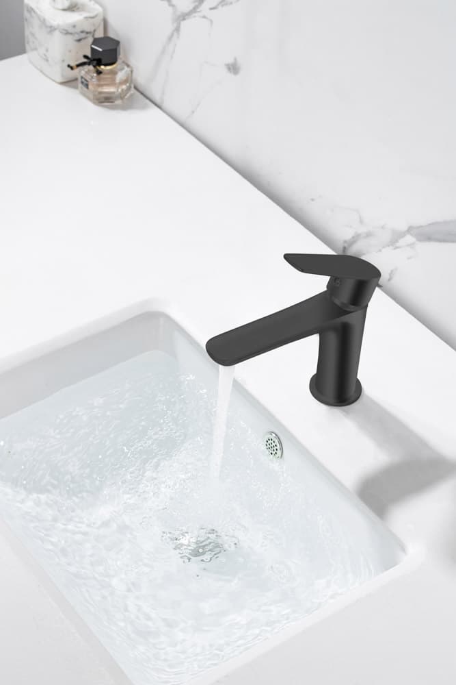 Grifo Monomando de Lavabo NATURE Negro Mate