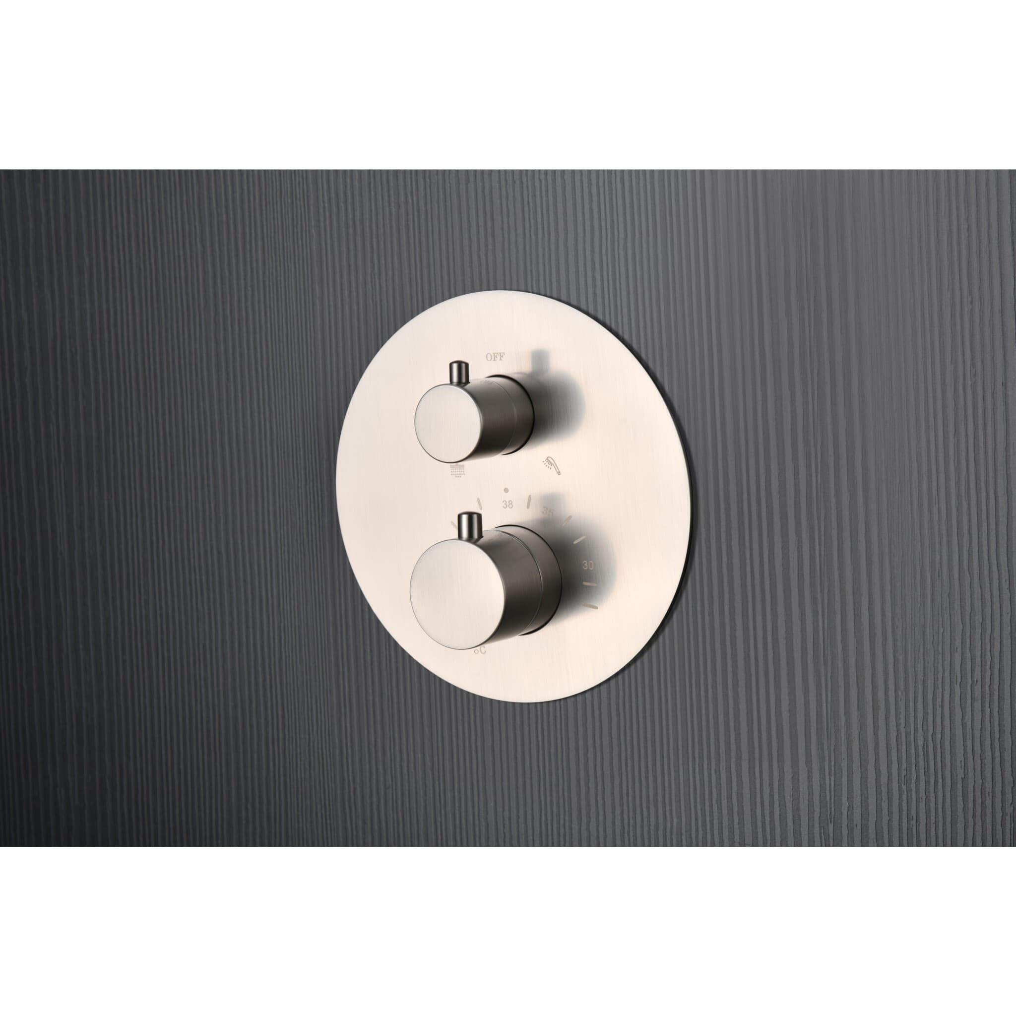 Conjunto ducha termostatico empotrado níquel cepillado Monza / GTM039/NQ