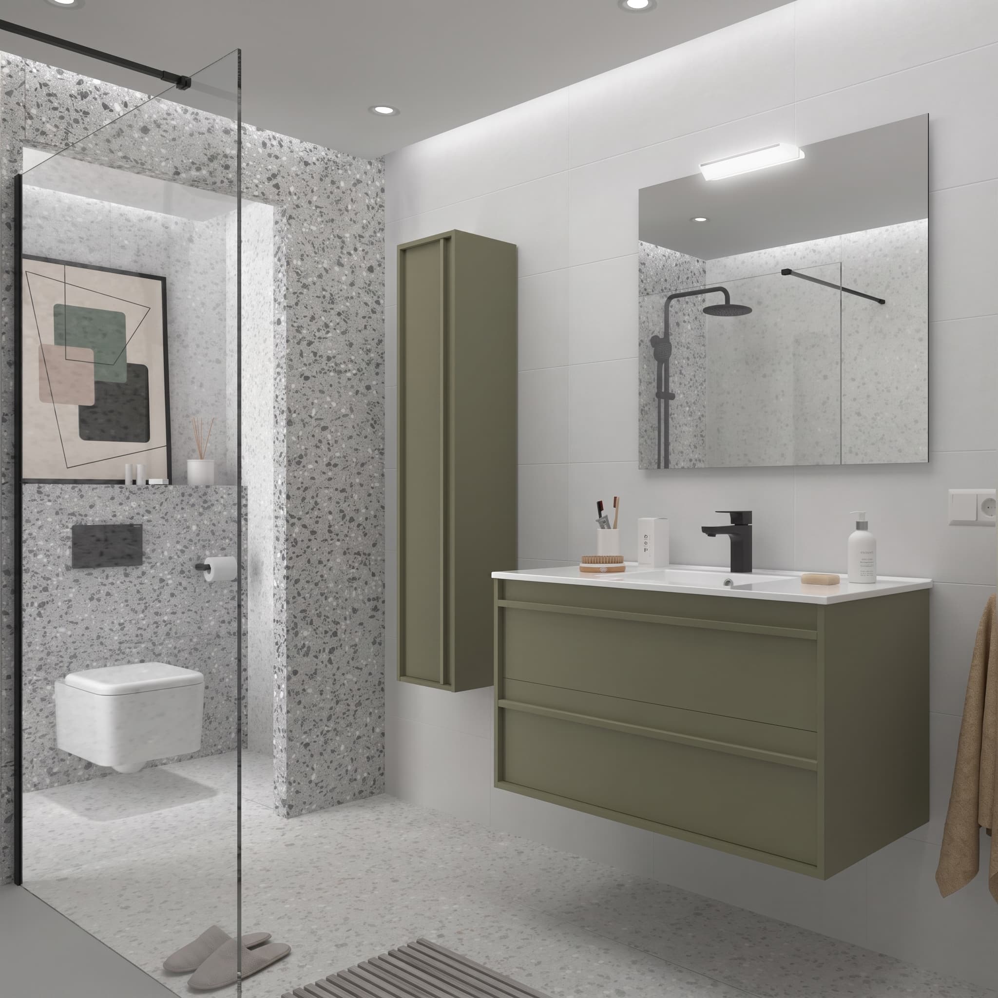 Mueble baño suspendido ATTILA de Salgar 60-70-80-100