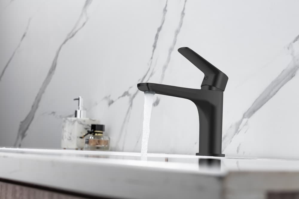 Grifo Monomando de Lavabo NATURE Negro Mate