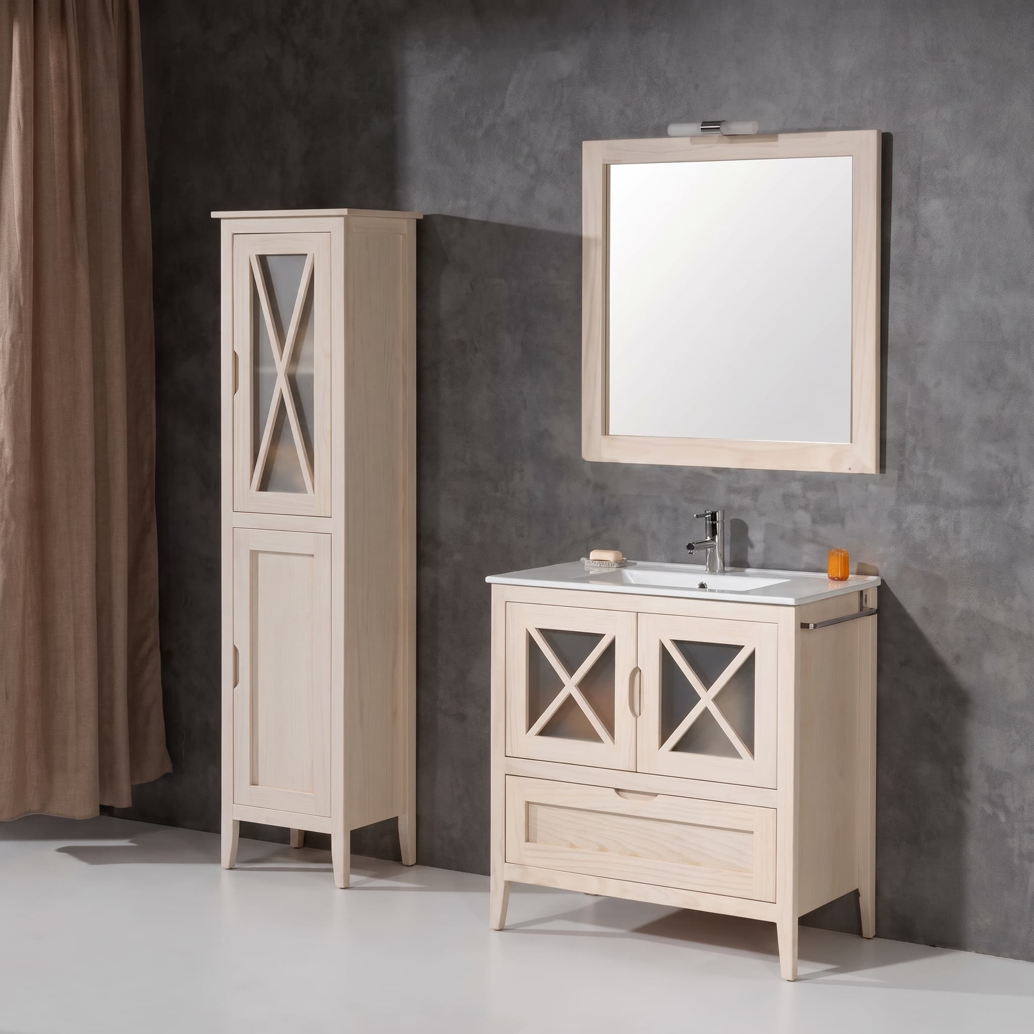 Mueble de baño rústico mod. Avila 120