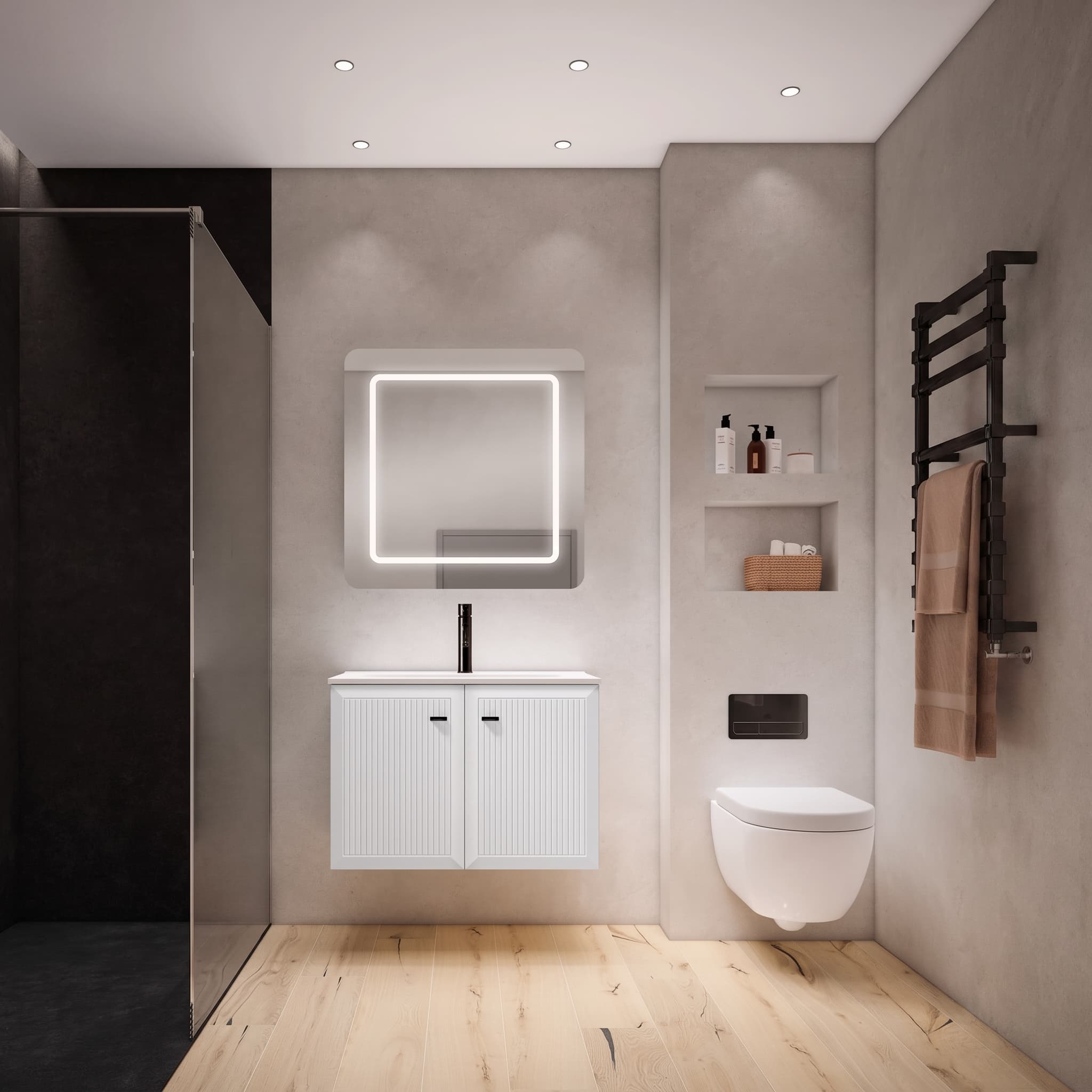 Mueble de baño suspendido Delta 2P de Visobath 60-80