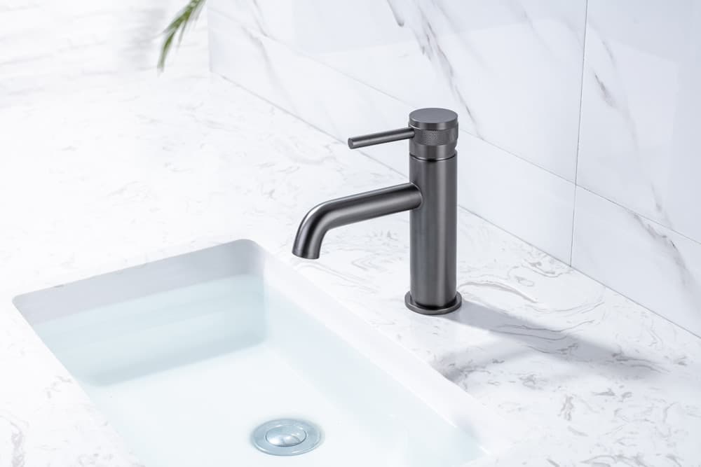 Grifo Monomando de Lavabo DIAMOND Gris Mate