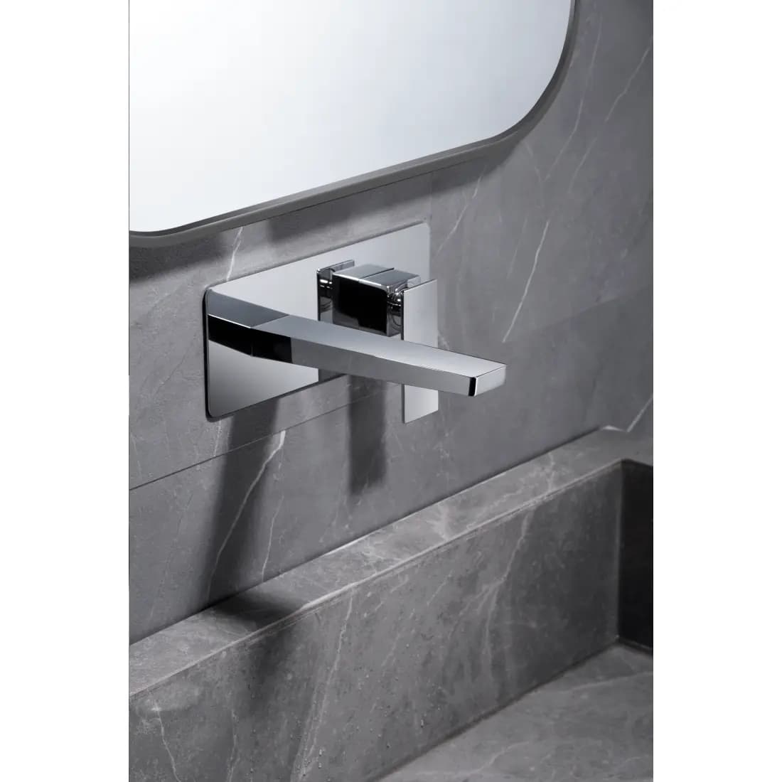 Monomando lavabo empotrado Pisa cromo / GLP048