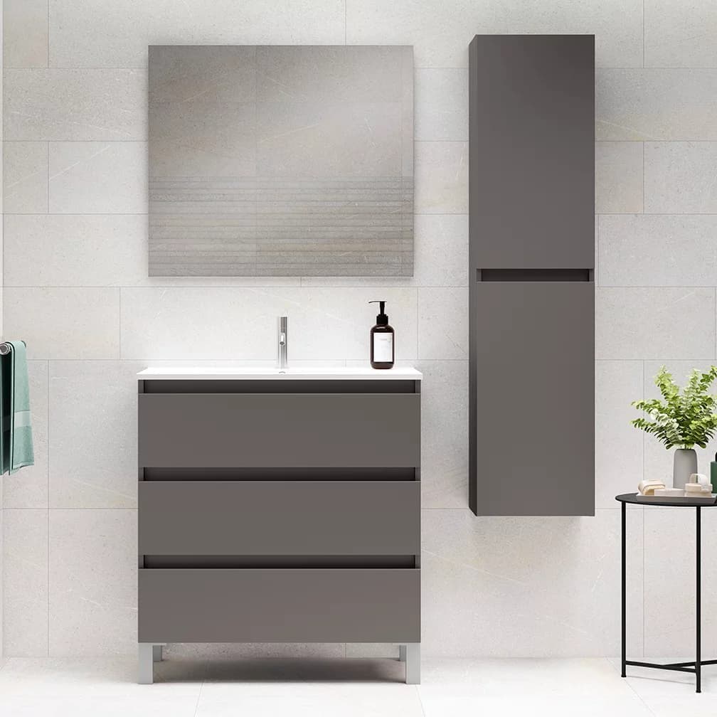 Mueble de baño con patas Box 3C Lacado de Visobath