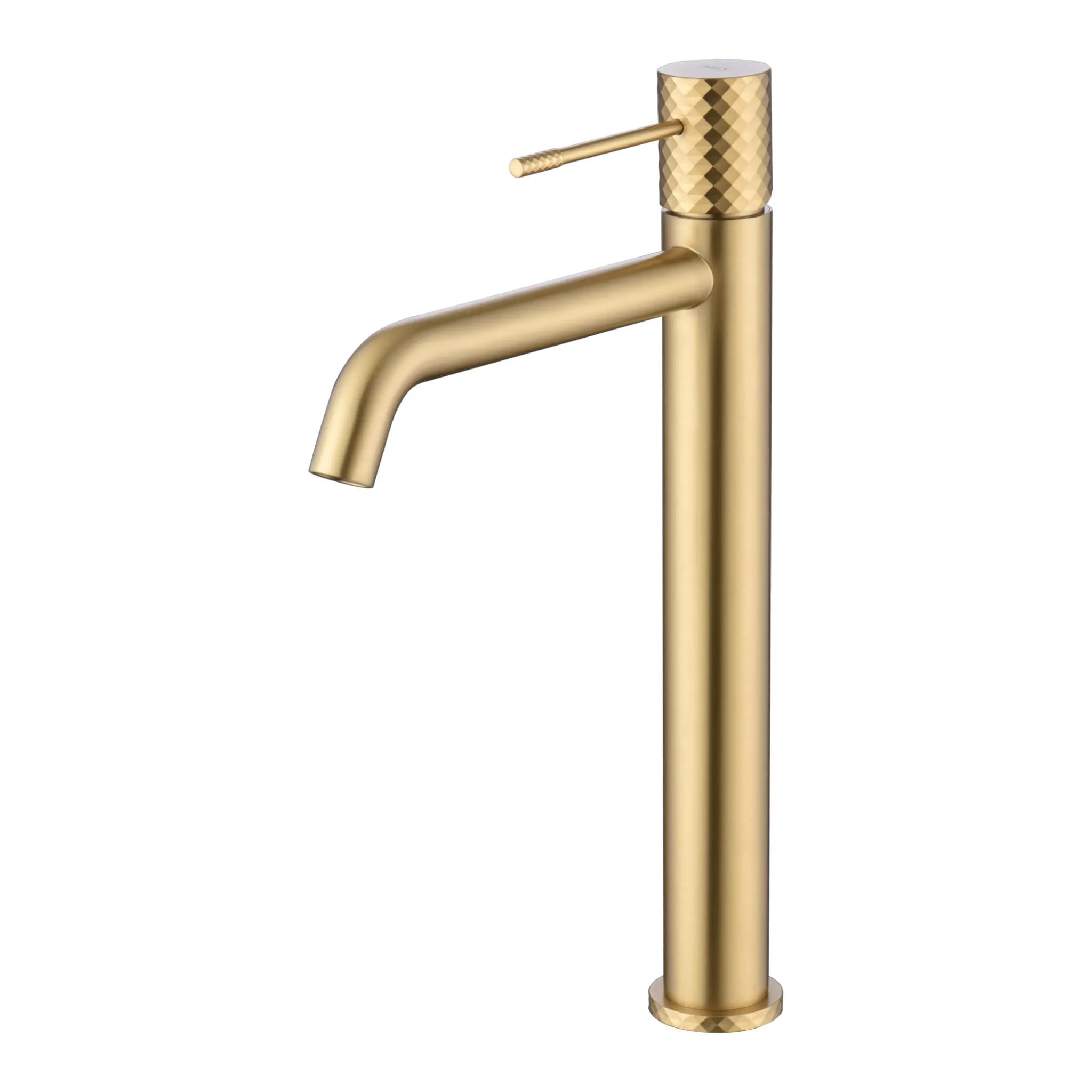 Monomando lavabo caño alto GENOVA oro cepillado / BDG053-3/OC
