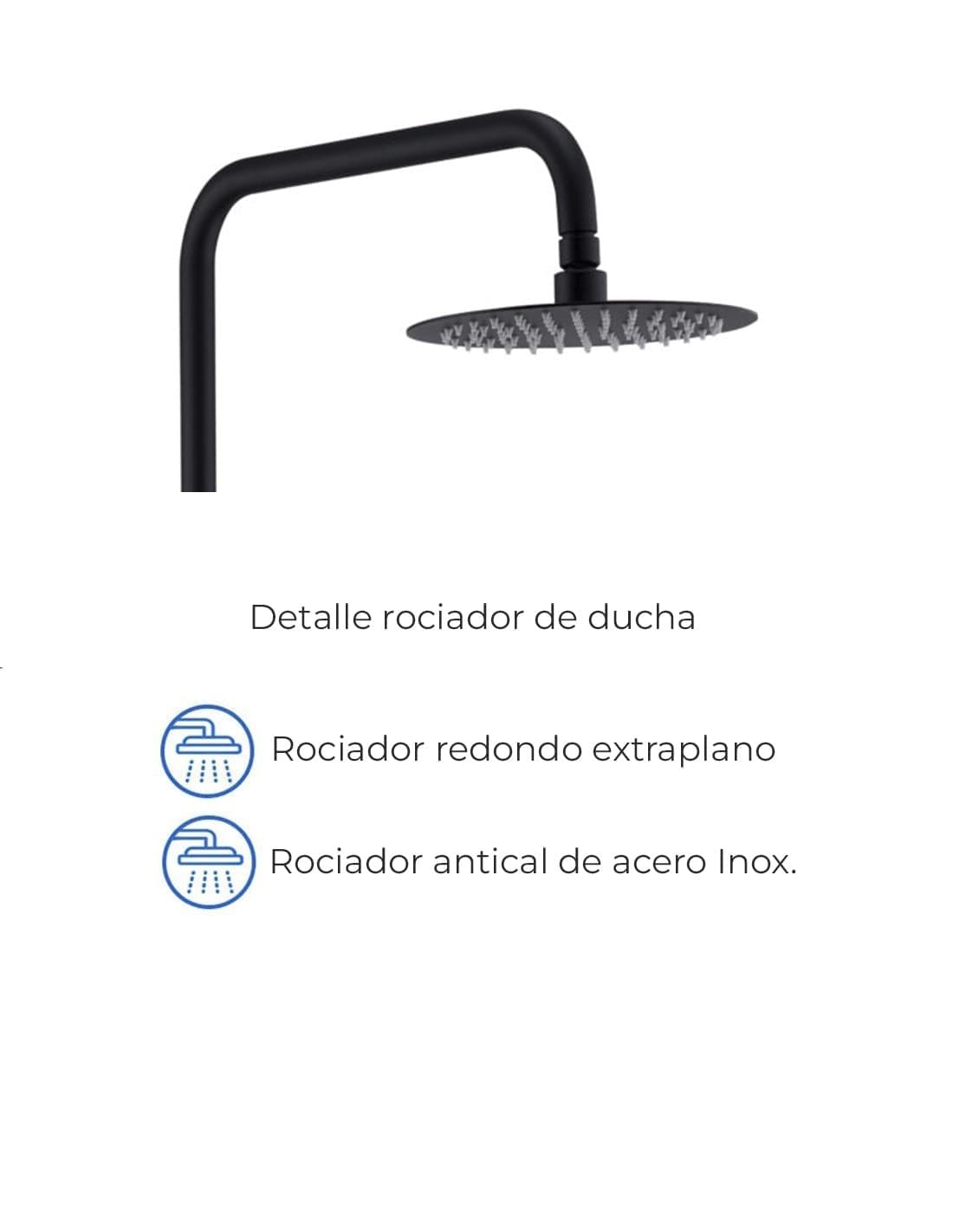 Conjunto ducha monomando Monza negro mate / BDM039/NG