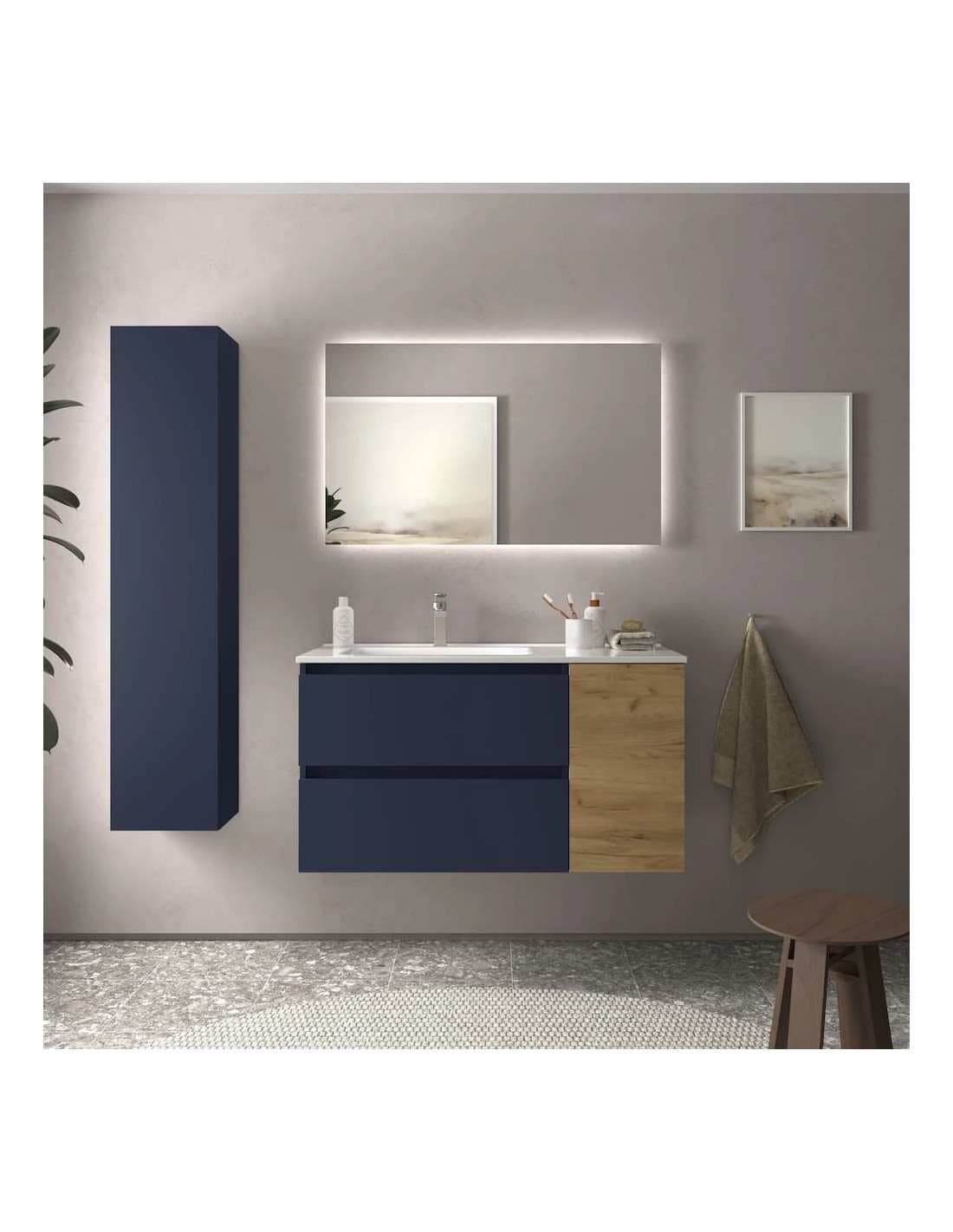 SALGAR BEQUIA Mueble de baño suspendido 100+puerta Lavabo Constanza