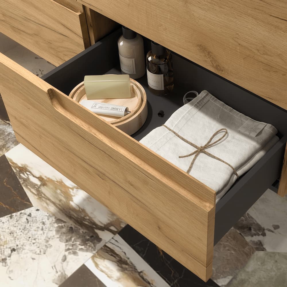 Mueble baño suspendido Vima con tapa de Salgar 60-80-100