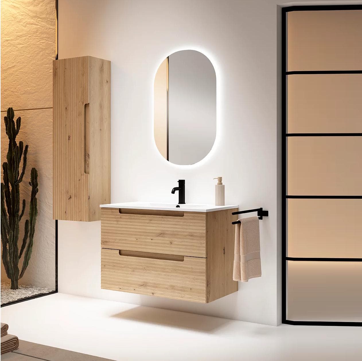 Pack oferta mueble de baño suspendido Kyoto de Visobath