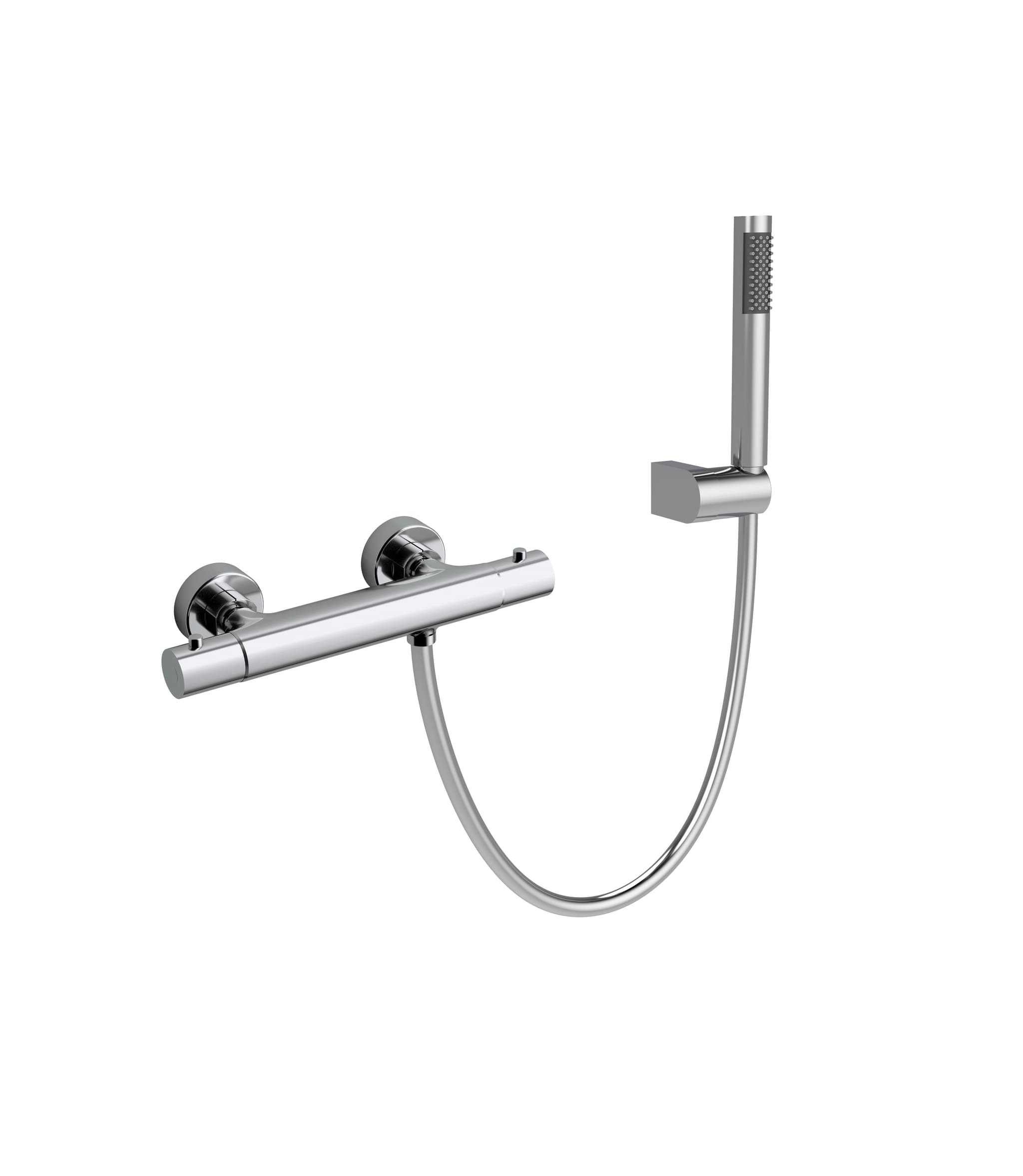 Grifo de ducha termostático Round cromo con mango 4043