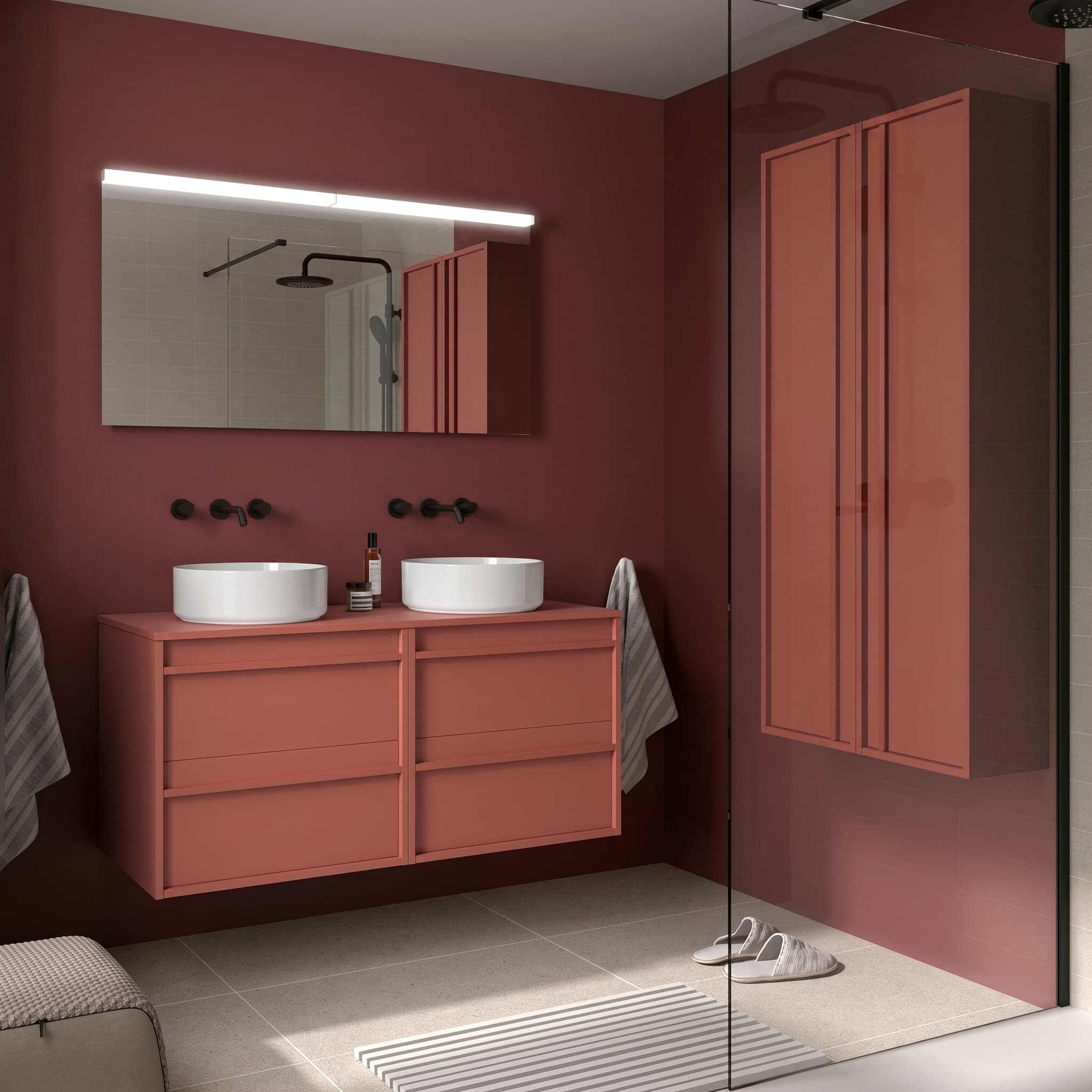 Mueble baño suspendido ATTILA de Salgar 120 TOP