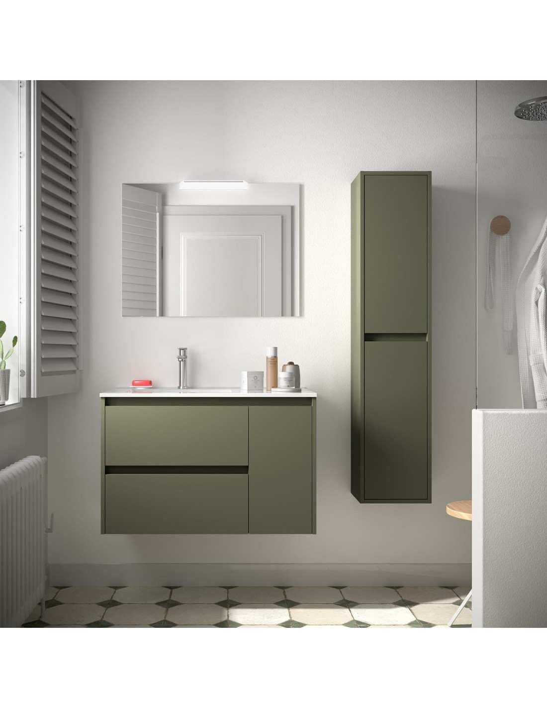 Mueble baño suspendido Noja 2C + 1P de Salgar 90