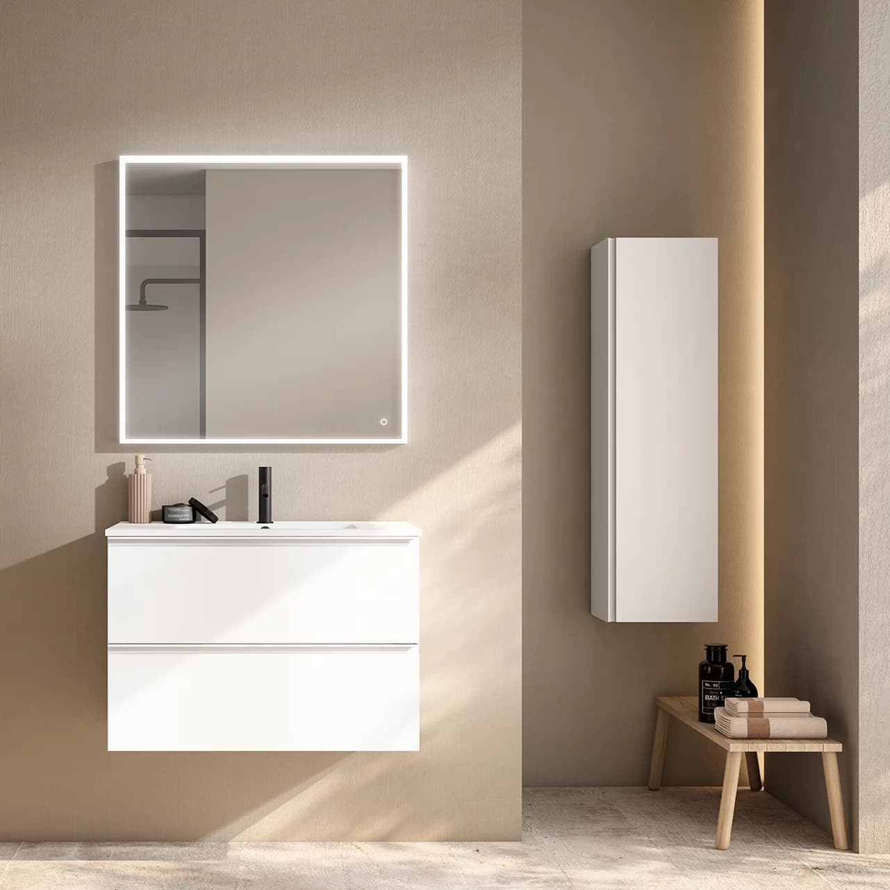 Pack oferta mueble de baño suspendido Granada 2C de Visobath