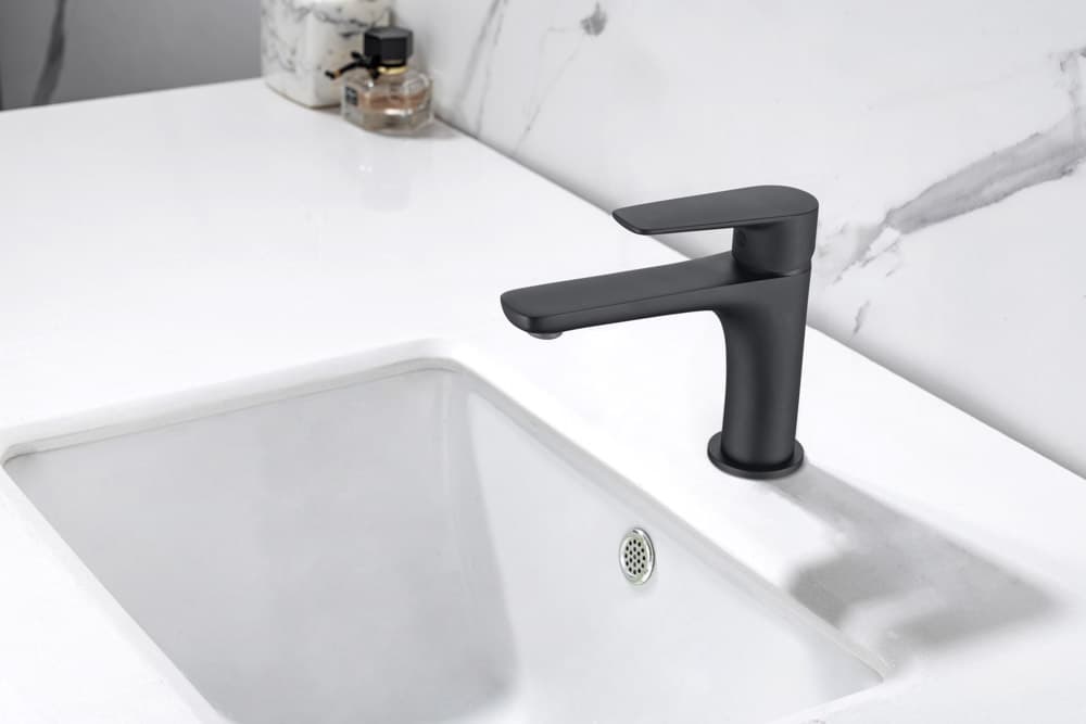 Grifo Monomando de Lavabo NATURE Negro Mate