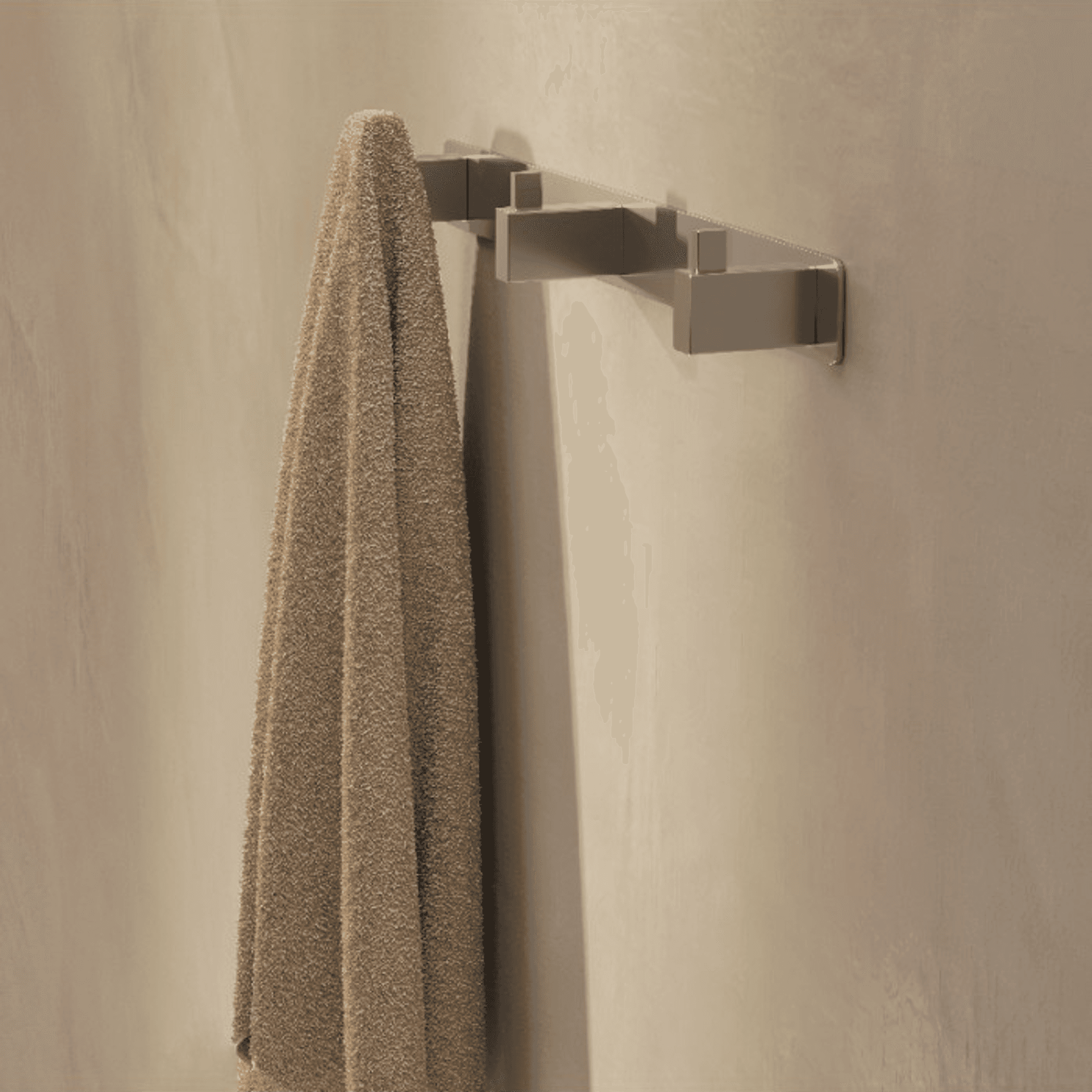 Percha triple oro rosa cepillado Technic