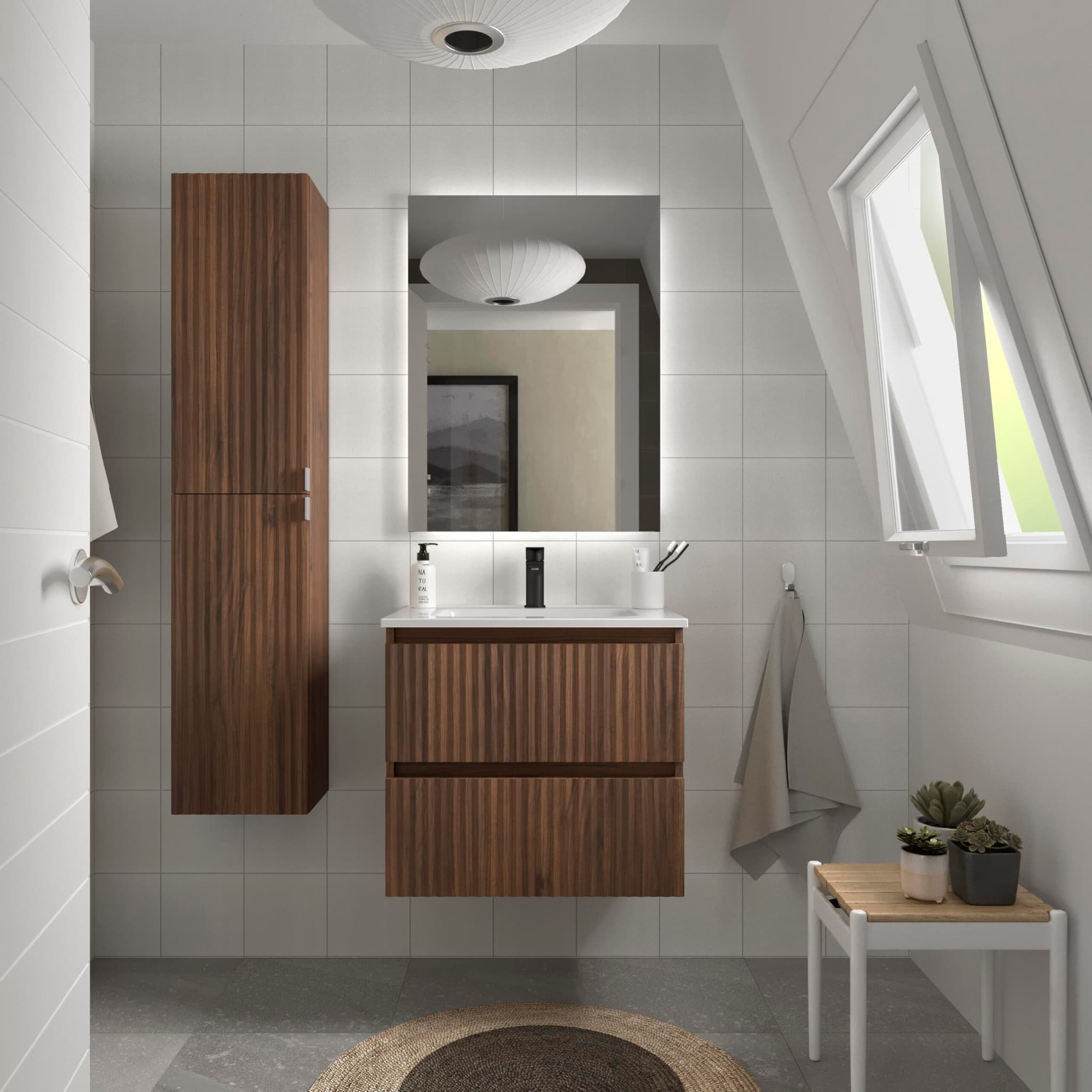 SALGAR KIRA Mueble de baño suspendido 60-70-80-100 Lavabo Constanza