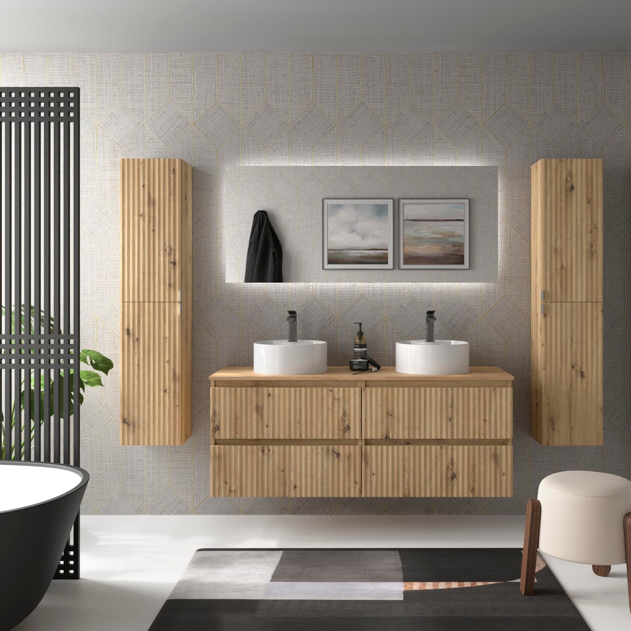 Kira 140-cm Kira140encimera — Roble