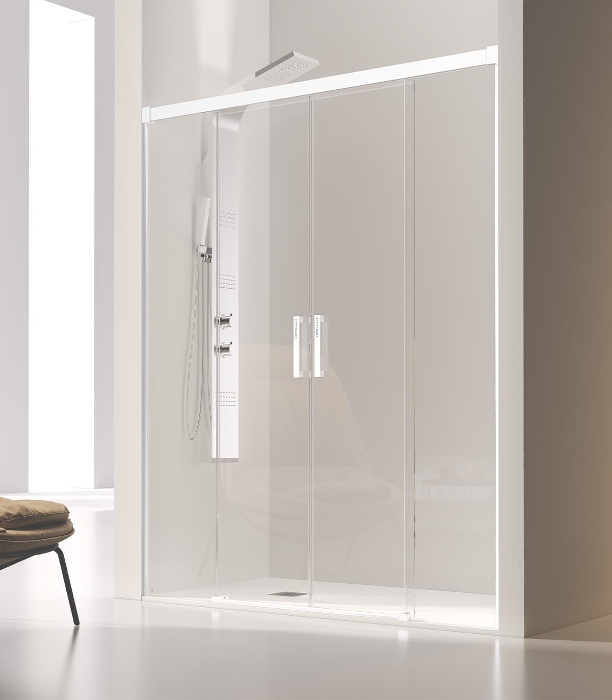 Mampara Frontal Kassandra GLASÉ GS100 Blanco