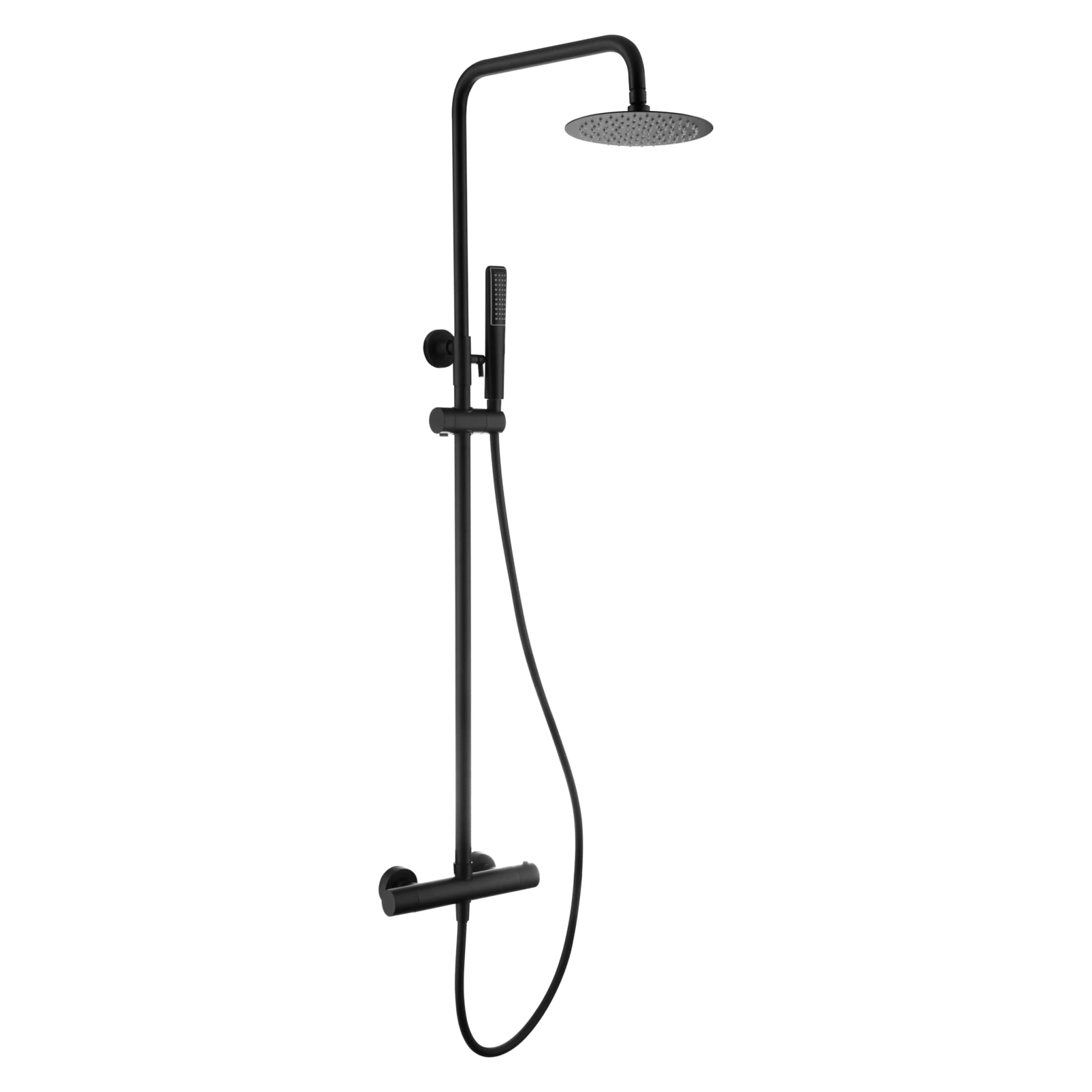 Conjunto de ducha termostático Napoles negro mate / BTN047/NG