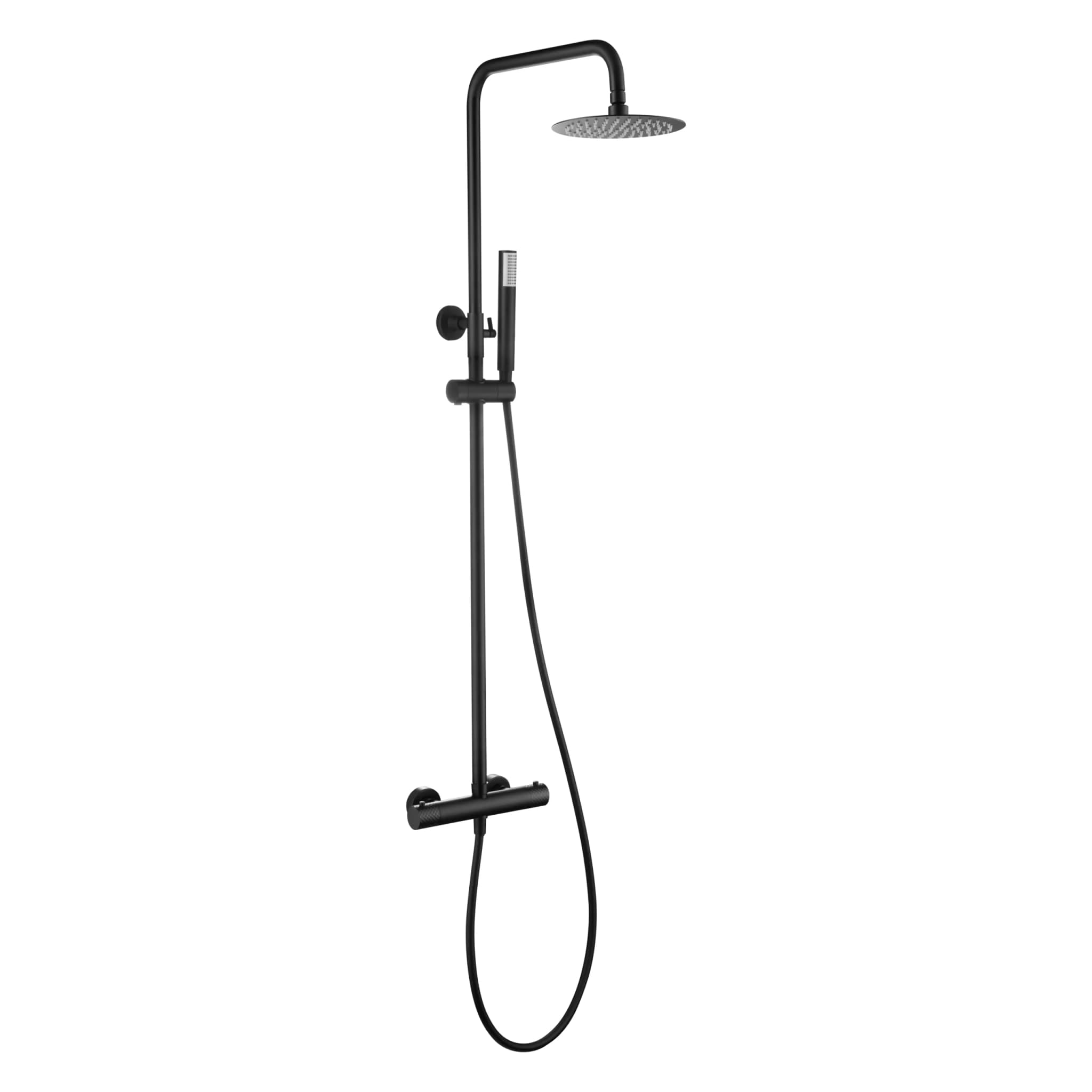 Conjunto ducha termostático GENOVA negro mate / BTG053/NG