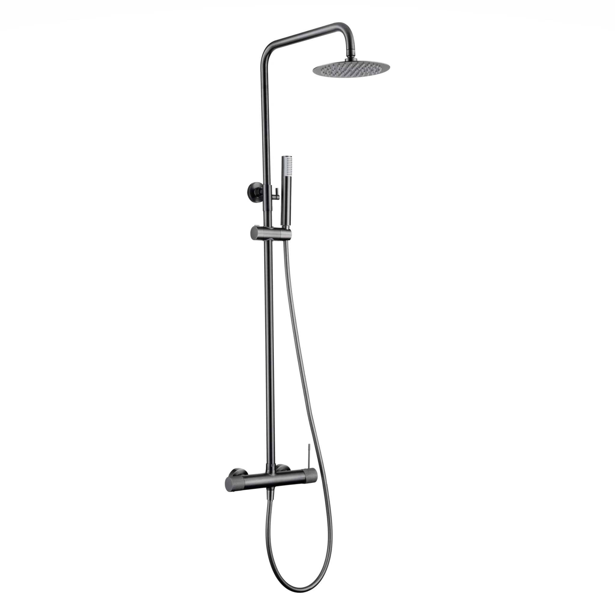 Conjunto de ducha monomando Line black gun metal / BDD038/BGM