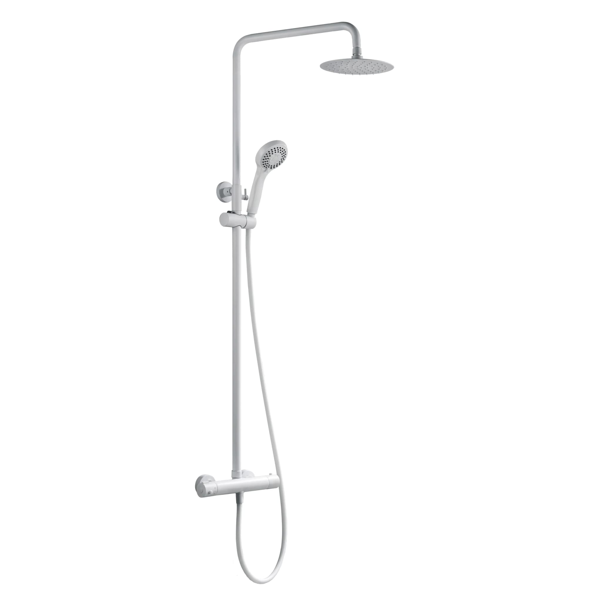 Conjunto
de ducha termostático KENT blanco mate / BTK017/BL