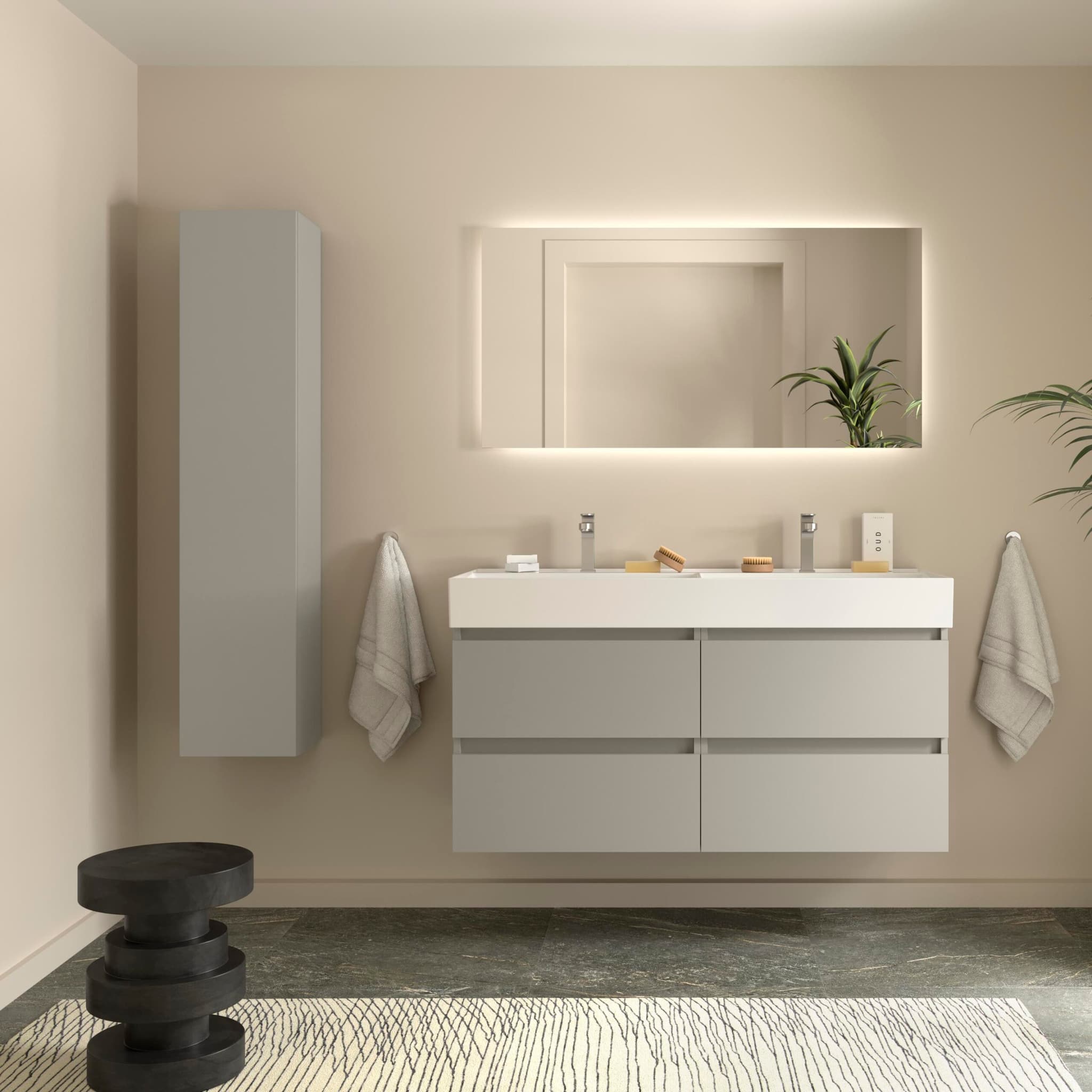 SALGAR BEQUIA Mueble de baño suspendido 120 Lavabo Veneto