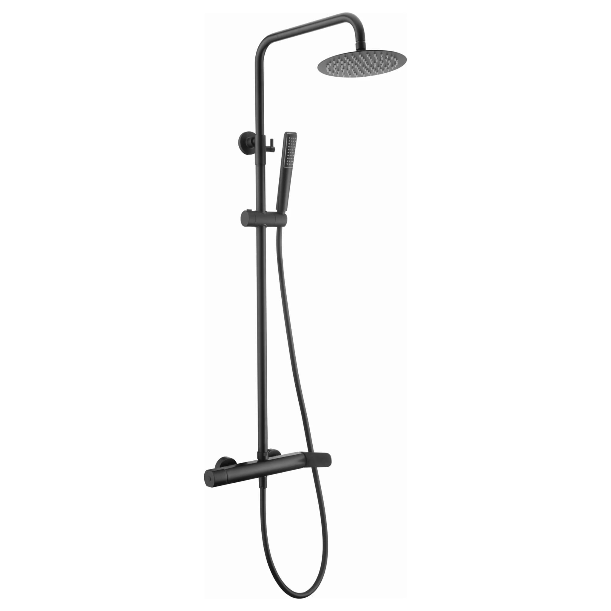 Conjunto ducha monomando DINAMARCA negro mate / BDR031/NG