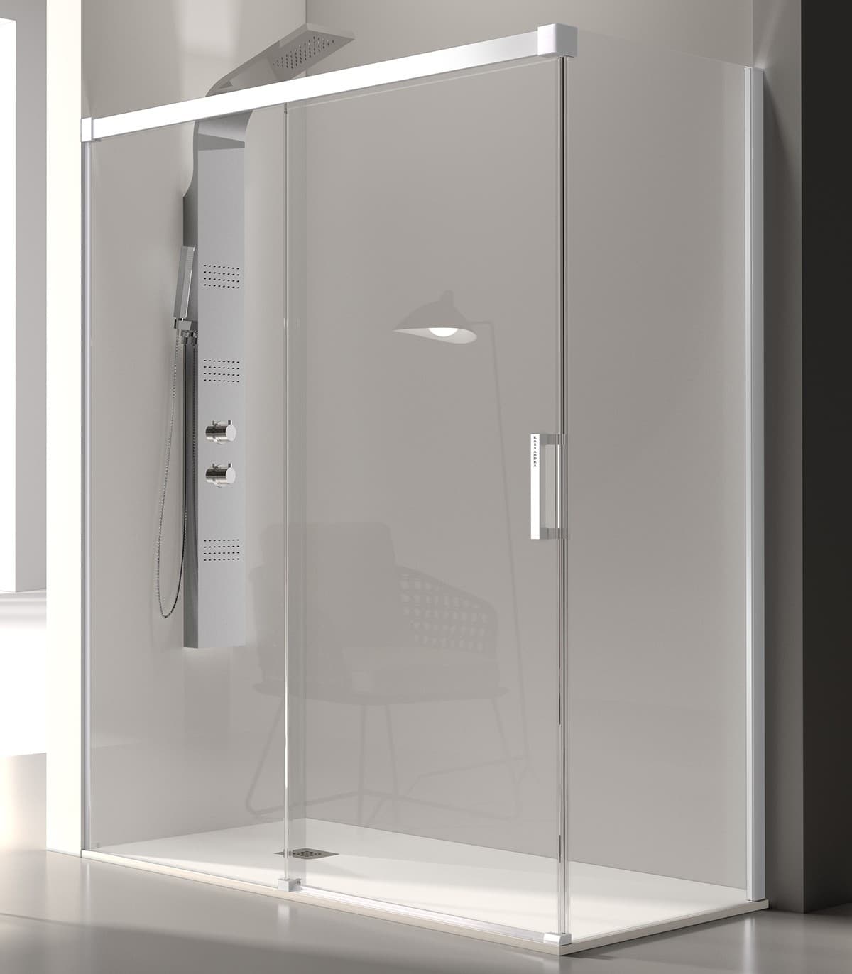 Mampara Frontal KASSANDRA GLASÉ GS102 Blanco