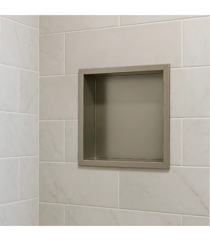 Hornacina para baño cuadrada Níquel Atlantic HOR001/NQ